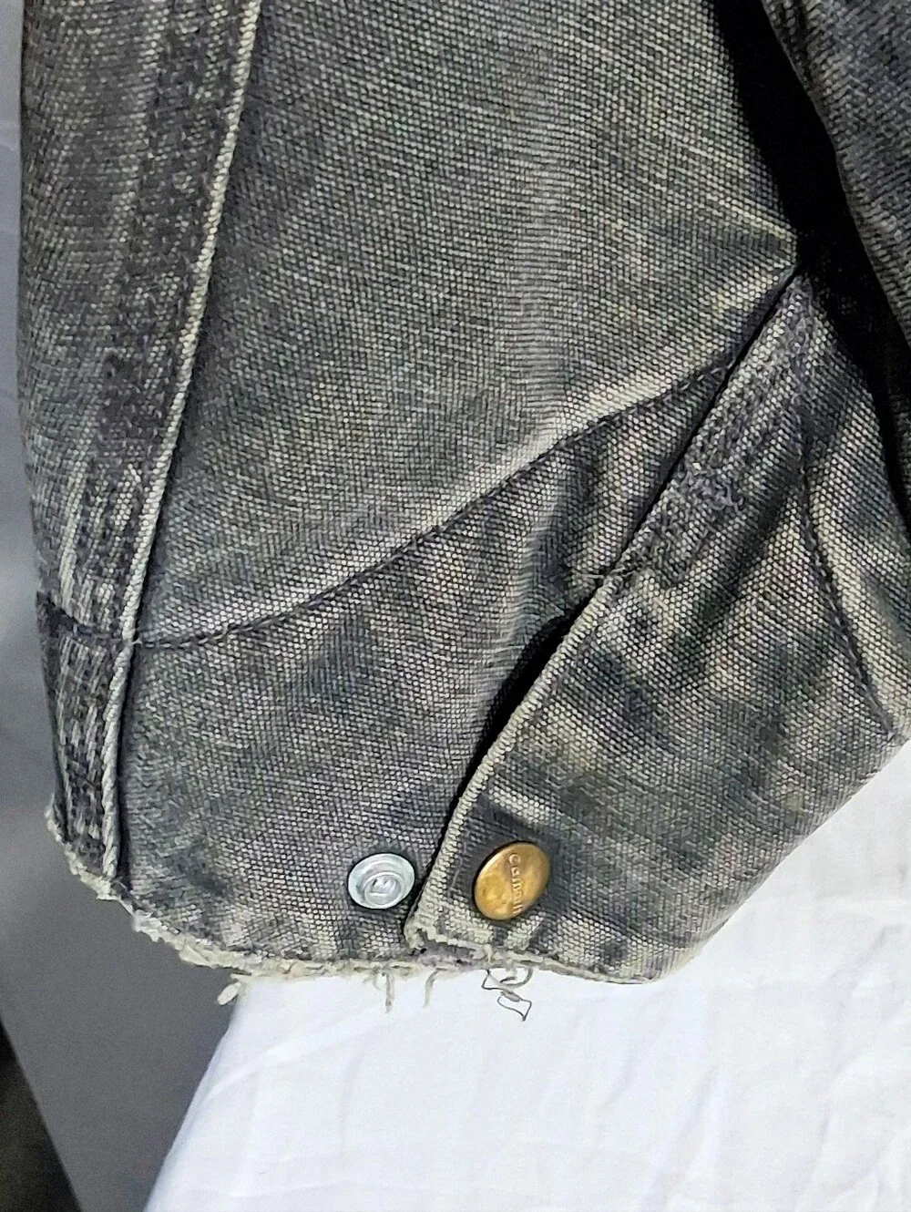 Carhartt Men's Large Detroit J97 Black or Petrol Blanket Sun-faded Coat/Jacket